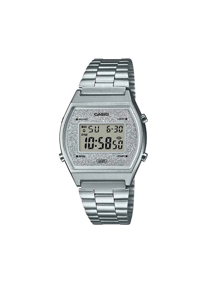 Casio Vintage Unisex Quartz Stainless Steel Grey Dial Digital Watch B640WDG-7DF - Image 4