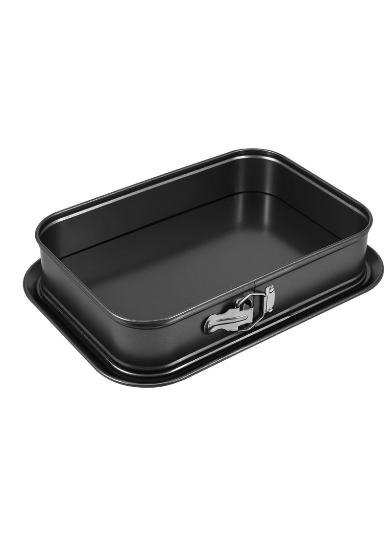 سيوسي قالب كيك مستطيل غير لاصق، مقاس 35.5 × 24 × 7.8 سم، قالب كيك الجبن مع قاعدة قابلة للإزالة، أدوات خبز كبيرة لكعكة الآيس كريم والخبز المنزلي - Image 1