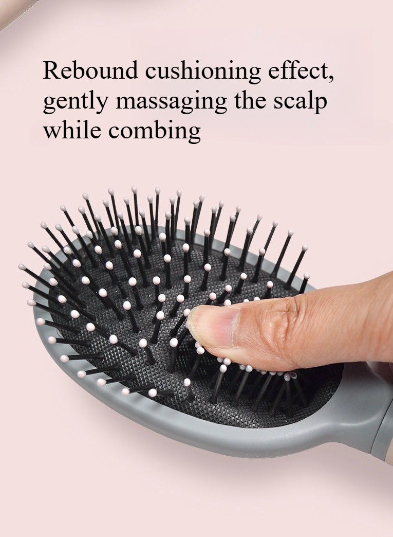 أطلق حيوية شعرك! فرشاة تدليك وسادة هواء بيضاء، رعاية مزدوجة للمنزل وصالون، قل وداعًا للتشابك والتجعد! - Image 2