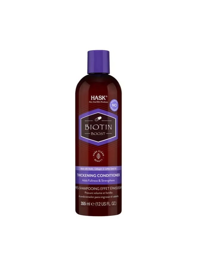HASK Biotin Boost adds Fullness Strengthens and Thickening Hair Conditioner with Biotin Collagen and Coffee Seeds Oil 355ml