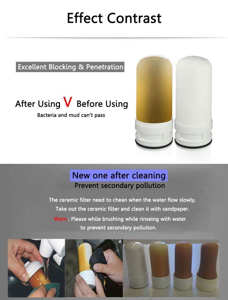 EMNDR® Water Softener for Hard Water,Water Purifier Non Electrical Tap Guard Water Purifier Faucet Tap Kitchen & Wash Basin Water Filter_New water purifier, Carbon Block - Image 5