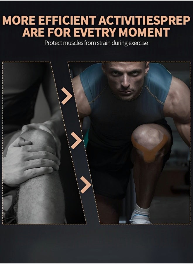 GROIC 3 Rolls Kinesiology Tape, Sports Tape Athletic Recovery Pain Relieve Strong Adhesion Waterproof Sports Theraeputic Tape for Muscle Pain Relief and Joint Support  [2” x 20”]  - Image 5