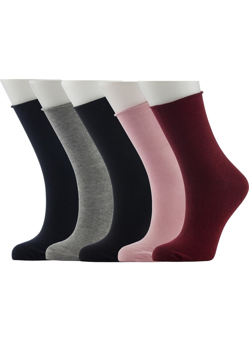 5-Piece Elasticless Cotton Plain Women's Sock Socks - pzsku/Z46221C6EB33E4B9B8DD3Z/45/_/1741271832/71919728-5fb4-4402-9eb2-b953a7e361ef