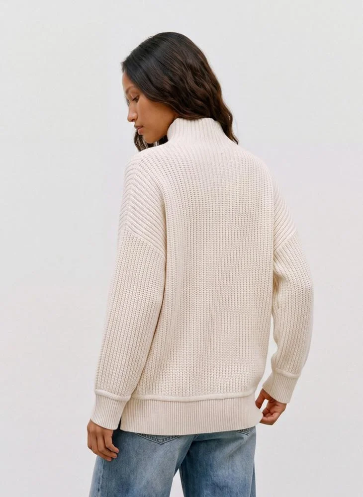 Topshop Knitted Long Sleeve High Neck Jumper
