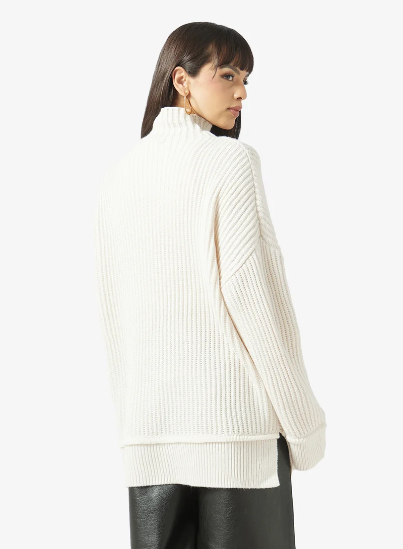 Topshop Knitted Long Sleeve High Neck Jumper