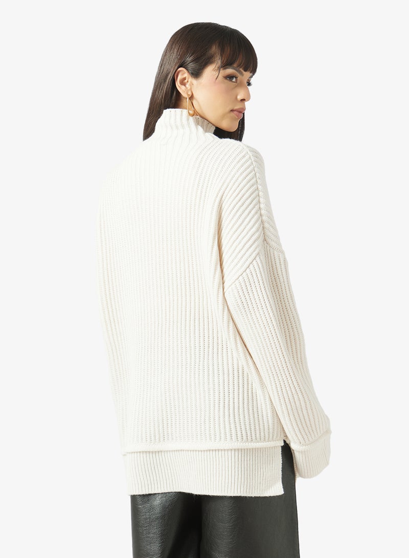 TOPSHOP Knitted Long Sleeve High Neck Jumper - Image 2