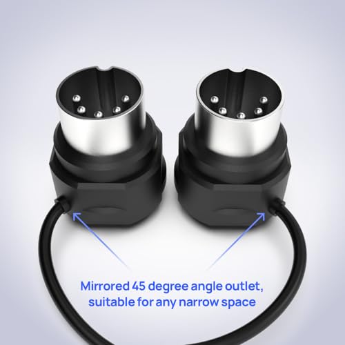CME MIDI Cable 4-Pack - 2FT / 60cm, 5-pin DIN, Low-Profile - Mirrored 45-Degree Angled Ultra-Thin Plugs for Compact Spaces - Ideal for MIDI Interface, Pedalboard, Keyboard - Image 5