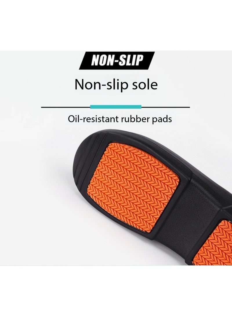 أحذية جراحية، أحذية طهاة، أحذية للجنسين، مغلقة بالكامل وجيدة التهوية، أحذية واقية، مناسبة للأطباء والممرضات والطهاة وموظفي المختبرات، صنادل مانعة للانزلاق (أسود). - Image 5