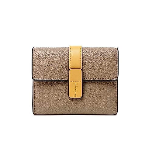 AOXONEL Small Womens Wallet Leather Wallets for Women Rfid Ladies Wallets Trifold Wallet Compact Thin with Card Slots and Zipper Coin Pocket (Khaki) - Image 1