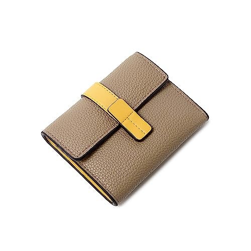 AOXONEL Small Womens Wallet Leather Wallets for Women Rfid Ladies Wallets Trifold Wallet Compact Thin with Card Slots and Zipper Coin Pocket (Khaki) - Image 3
