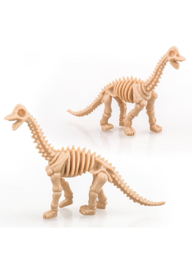 Children's Development Intelligence Toys Dinosaur Model Simulation Small Dinosaur Skeleton 12 Models Archaeological Excavation Skeleton-Color:Small Skeleton A 6 Random Single