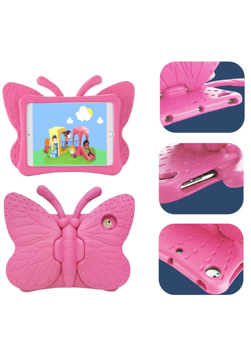 MUNTAQI 3D Cartoon Butterfly Non-Toxic EVA Light Weight Kid Proof Shockproof case with Kickstand for ipad 5/ ipad 6 /ipad pro 9.7/ New iPad 2017 case (Rose) - Image 5