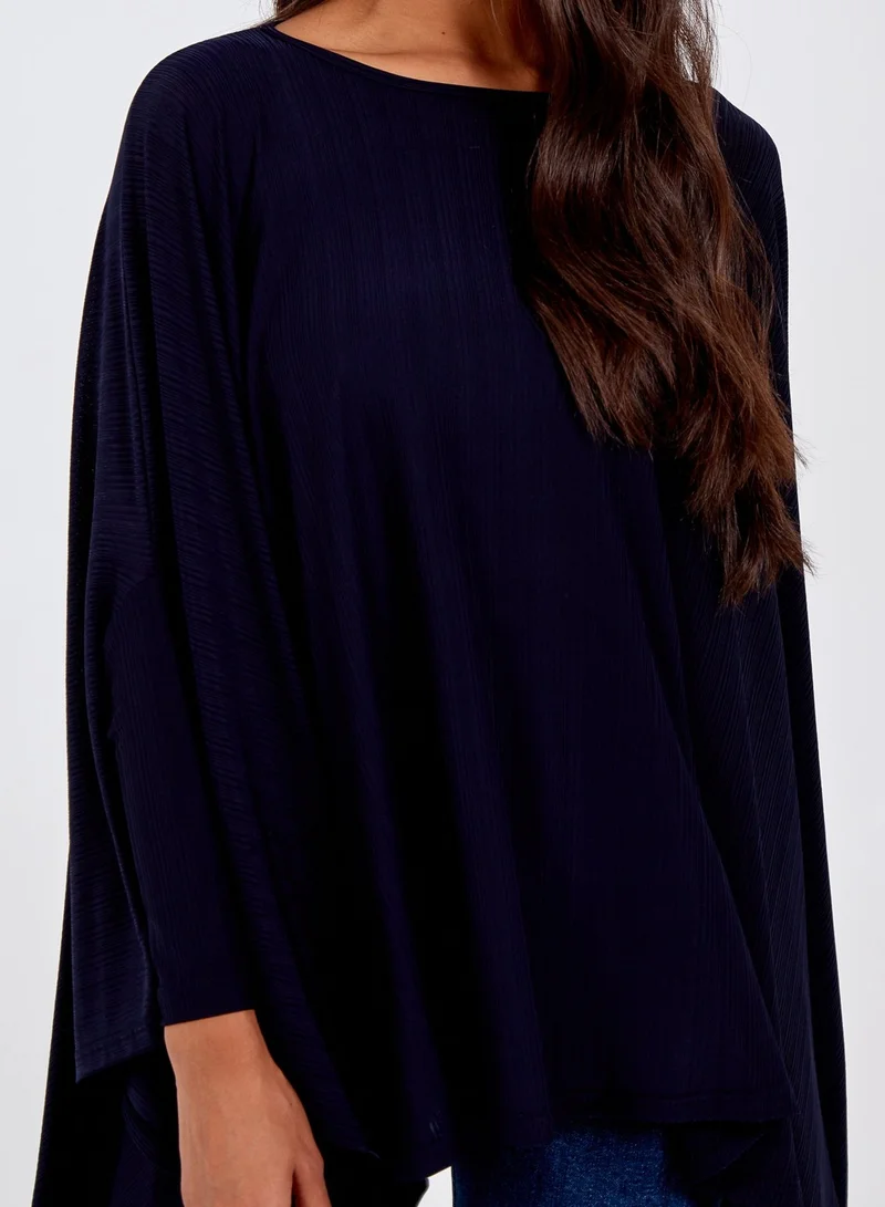 Blue Vanilla BETTY - Hankey Hem Cape Top