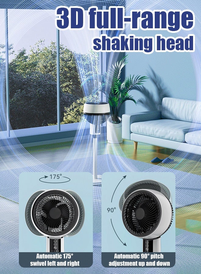 مروحة تبريد | مروحة عمودية بريموت - مروحة عمودية أتوماتيكية 120° بسرعة 45 ديسيبل هادئة | نسمة طبيعية صحية مع مؤقت توقيت و3 سرعات قابلة للتعديل للمنزل/غرفة النوم/السكن/المكتب - Image 2