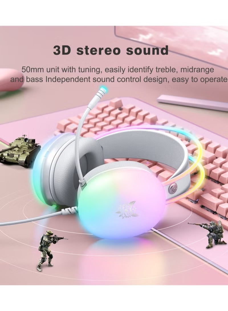 م.ا & ف'س سماعة الألعاب X25 فوق الأذن، سماعات الألعاب السلكية مع ميكروفون لأجهزة PS4/PS5/XOne/XSeries/NSwitch/الكمبيوتر الشخصي - Image 4