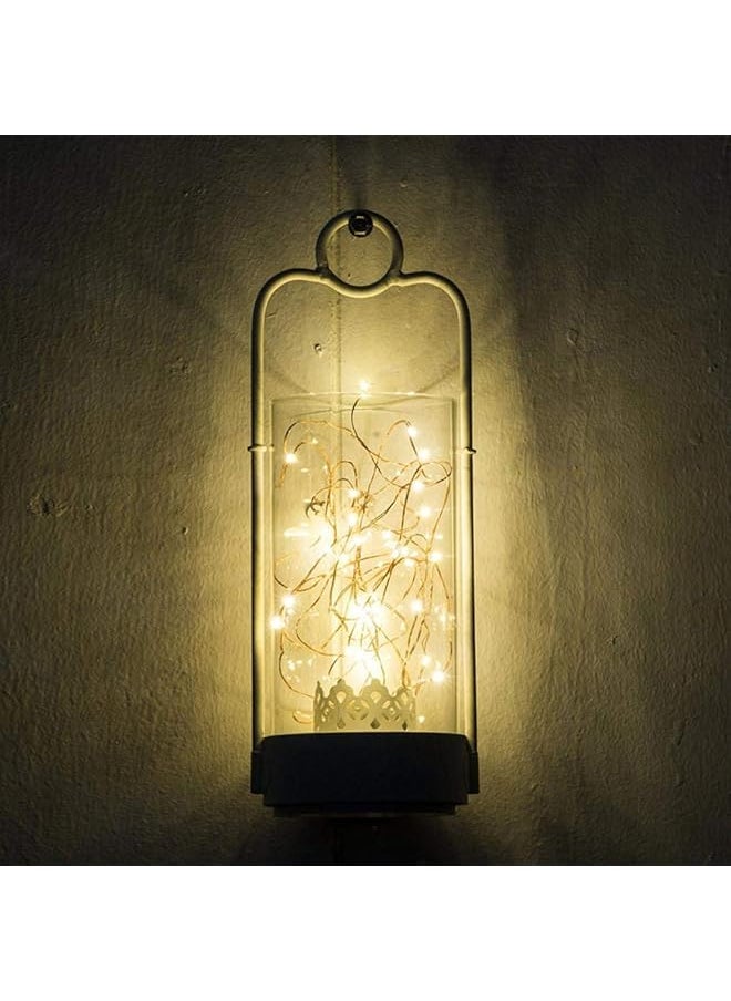 إيروريكس سلسلة أضواء LED بطول 5 أمتار، أضواء زخرفية داخلية وخارجية، أضواء سلكية لحفلات الزفاف والهالوين، ديكورات يدوية، حرفية باللون الأصفر  - Image 3