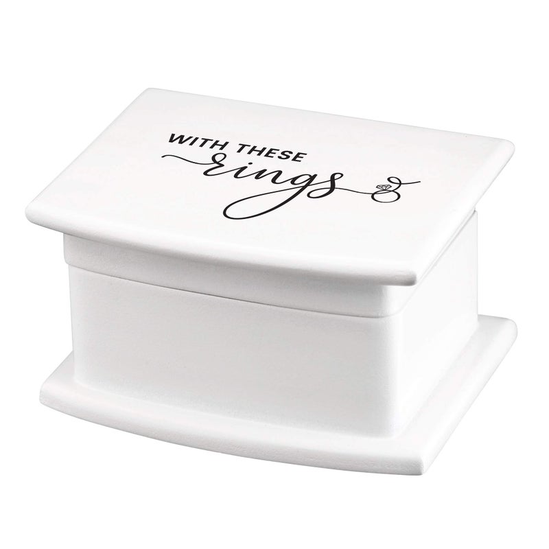 Lillian Rose Lillian Rose White Thee Wed Box Ring Pillow Alternative 1 Count Pack of 1 