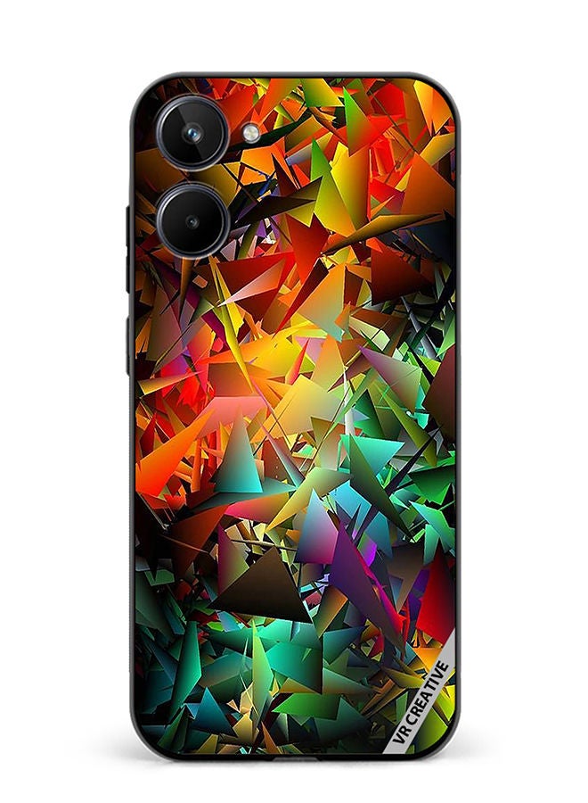 VR CREATIVE Protective Case Cover For Realme 10 Abstract Design Multicolour - Image 1