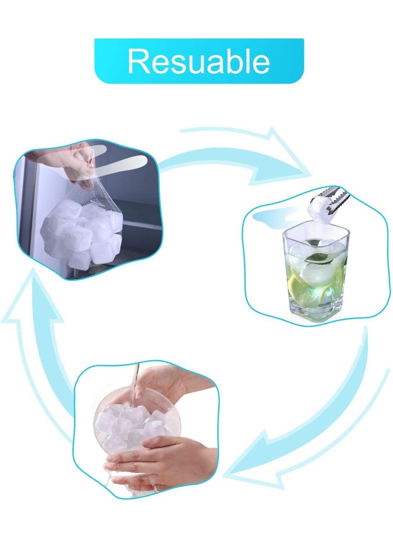 مجموعة قوالب مكعبات ثلج قابلة لإعادة الاستخدام  بلاستيكية قابلة للتجميد مكونة من 24 قطعة متعدد الألوان