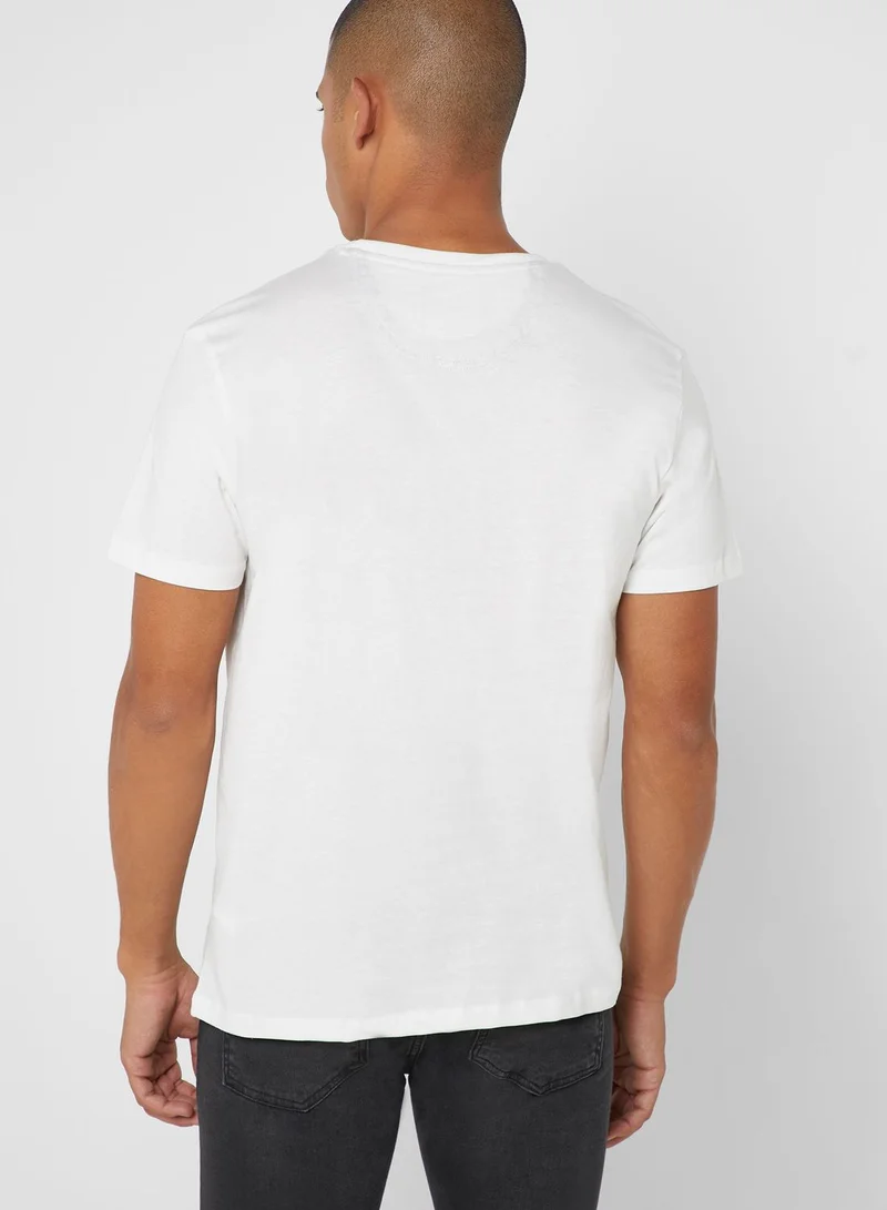 Reserved Minimalist Print Crew Neck -Shirt