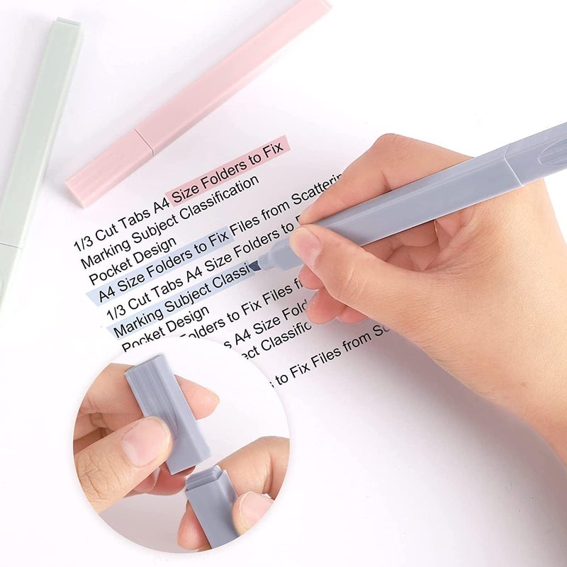 Odluzy Aesthetic Highlighters with Mild Assorted Colors, Soft Chisel Tip Highlighters Marker Pens, No Bleed Through for Journal Notes Adults Kids Students, Office School Supplies, 12 Pcs - Image 4