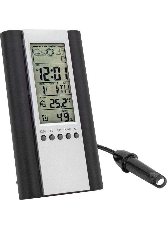 Powermaster Dexter PM-6107 Temperature Humidity Meter Thermometer (Clock-Alarm)  - Image 1
