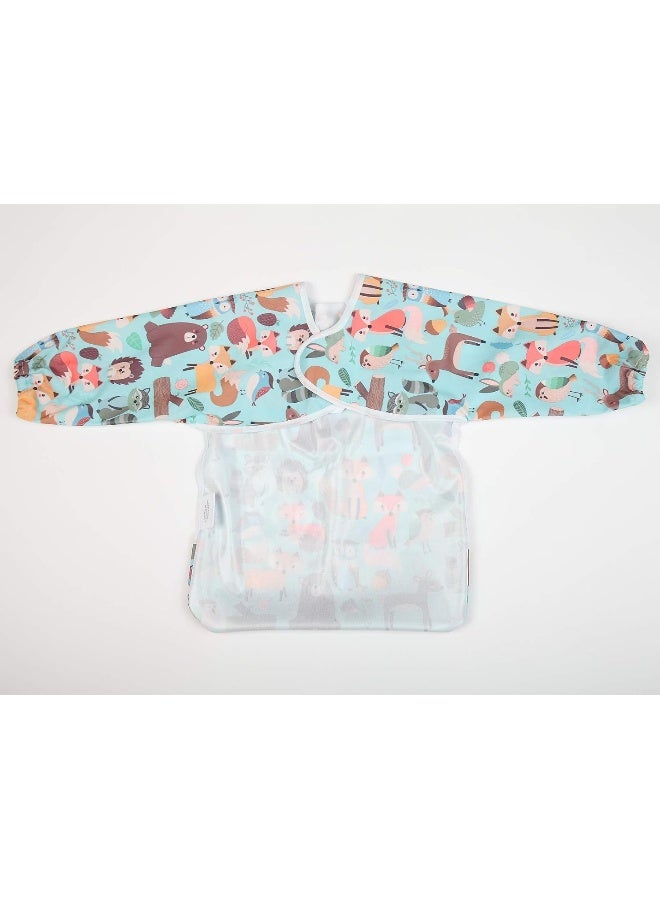 Sigzagor Baby Bib Long Sleeved Shirt With Pocket 1-3 years old Toddler Kids (Animal Forest) - Image 3