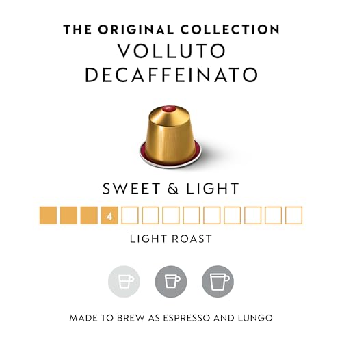 Nespresso Capsules Original Line Volluto Decaffeinato Mild Roast Coffee 50 Count Coffee Pods - Image 5