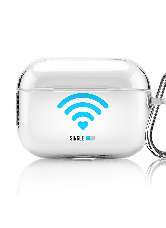 Stylizedd Classic Clear printed Case for Apple AirPods Pro 2nd Generation Thin Transparent Cover [Designed for Apple AirPods Pro 2nd Generation] - Wifi Single Guy  - Image 1