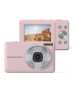 Generic 1080P HD Digital Pocket Camera. 44mp Compact Lightweight Video Camera, Anti Shake Multifunctional Action Camera, Durable Sports Camera For Photography And Videography, (1pc, Pink)  - Image 1
