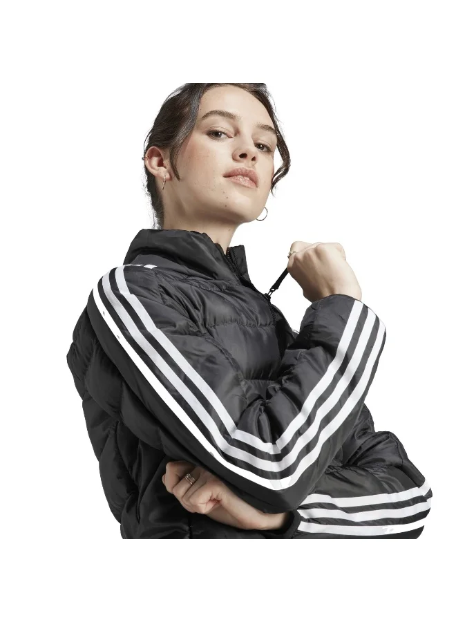 adidas جاكيت خارجي نسائي أسود W Ess 3S L D J مقاس 2XS
