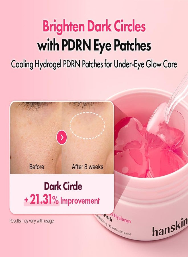 Hanskin Vegan PDRN Hydrogel Eye Patches for Puffy Eyes, Dark Circles & Fine Lines, Korean Under Eye Patches with Pink Lotus PDRN, Collagen, Hyaluronic Acid & Niacinamide, 30 Patches - Image 2