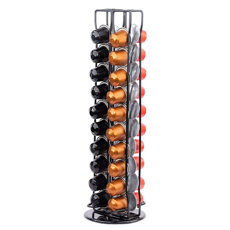 COFFEEZA Coffee Capsule Holder with Rotating Stand - Holds 40 Coffee Pods| Compatible with Nespresso Pods | Espresso Pod Holder For Home & Office - Image 5