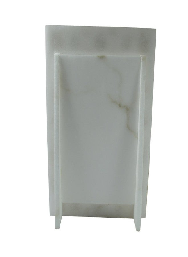 Pooja Creation White Marble Photo Frame Flower Painted 6 inchess - Image 2