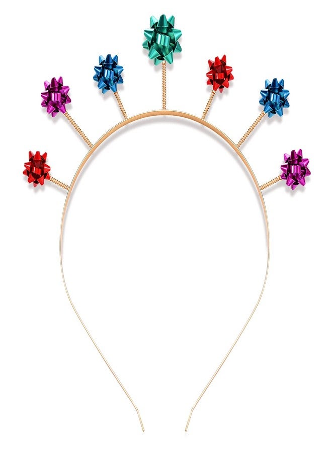 PHALIN Christmas Headbands, Holiday Headbands for Women Rhinestone Xmas Tree HAPPY NEW YEAR Hairbands Christmas Festive Party Hair Accessory Holiday Gifts (Xmas Bow) - Image 1