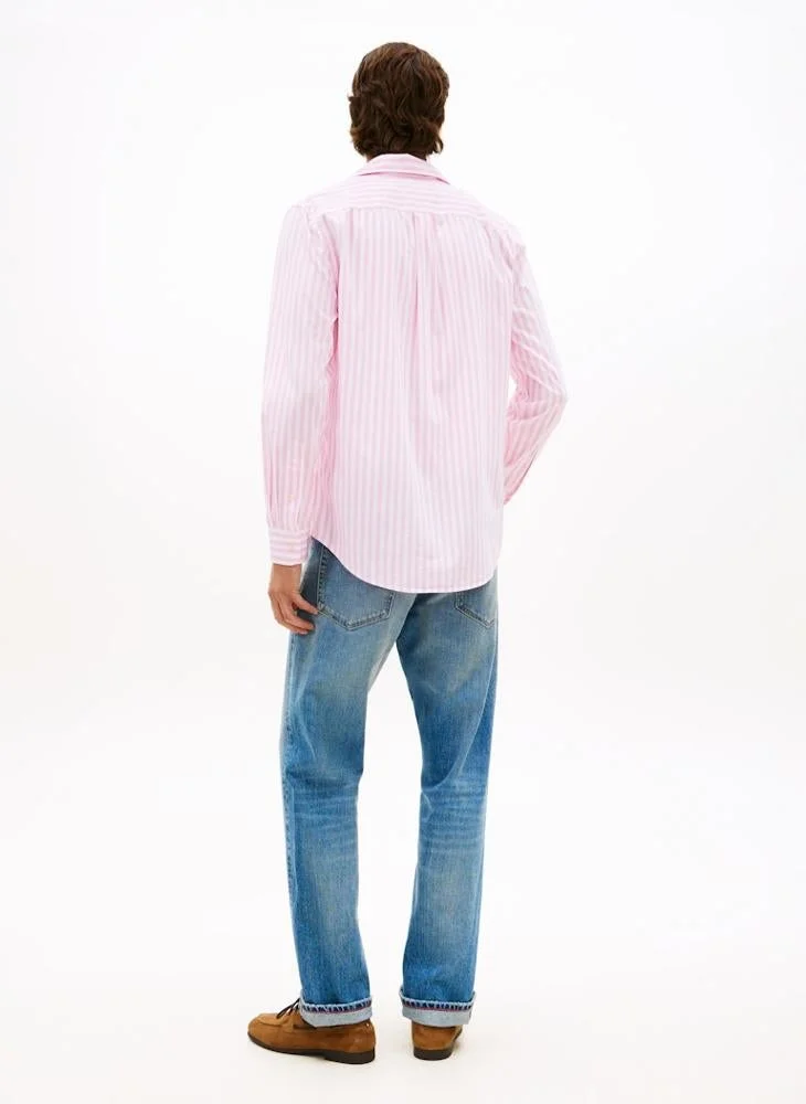 TOMMY HILFIGER TH Flex Regular Fit Stripe Poplin Shirt