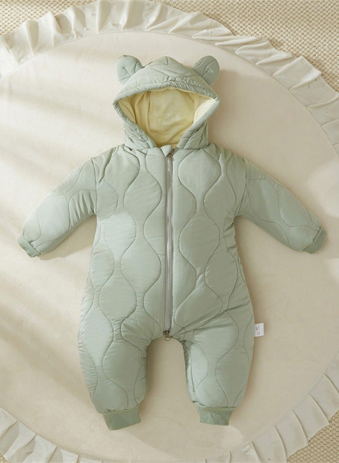 Loquat Squality Baby Outgoing Solid Color Bodysuit Green  - Image 1