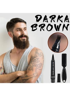 EELHOE Beard Filler Pen for Men, Beard Pen for Men, Waterproof Beard Filler Pen Set with Waterproof Beard Filler Pen and Beard Brush, Long Lasting Coverage, Natural Look (Black)  - Image 3
