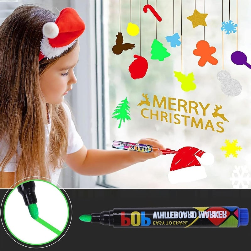 KASTWAVE 8 Color Dry Erase Markers Set, Low-Odor Whiteboard Pens for Teachers & Office, Fine Tip Erasable Markers for Writing on Whiteboard, Glass, Mirror, Easy to Clean with Quick-Dry Ink - Image 5