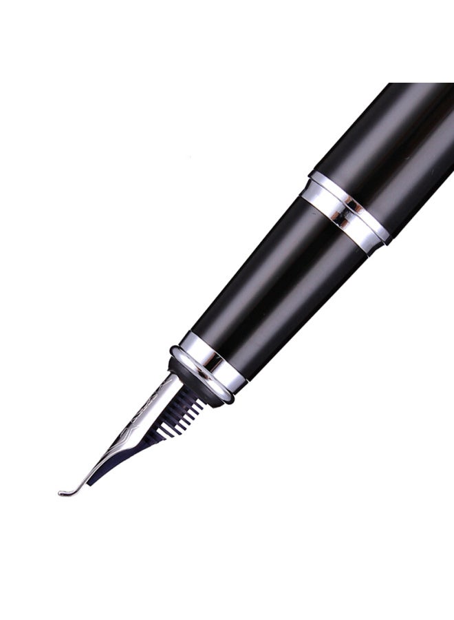 Pimio Art Pen, Bent Nib, Hard Calligraphy Pen, For Men And Women, Handwriting Practice, Adult And Student Use, 1.0mm, Gentleman Series 902, Bright Black With Silver Clip - Image 2