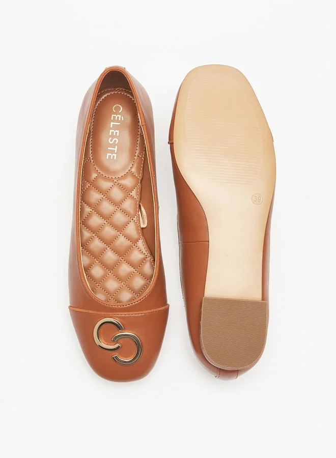 سيليست Women Logo Accent Slip On Shoes with Block Heels