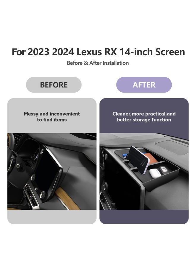 LUWU for 2024 2023 Lexus RX350 RX350H RX450H RX500H Dashboard Console Organizer 2024 Lexus RX350 Armrest Organizer Storage Box 2024 Lexus RX350 Console Organizer Tray 2023 2024 Lexus RX Accessories - Image 2
