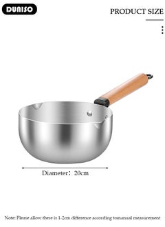 20cm Stainless Steel Snow Pot,Soup Pot Single Handle Stainless Steel Food Supplement Pot Snow Pan for Hot Milk|Baby Household Stove, Saucepans(Lid not included) - pzsku/Z4623BBEE7E299ADC311BZ/45/_/1738835080/45a4eab8-8901-4add-9d8c-51179ee3cdb8