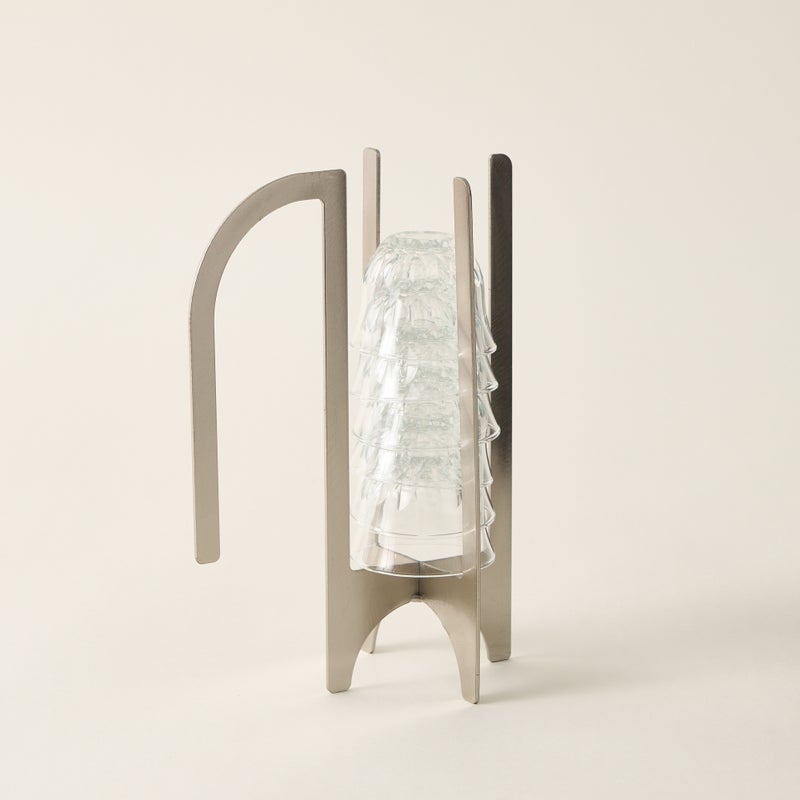 Dallaty silver metal saudi coffee cup holder 14.5*8.5*21.5Hcm - Image 2