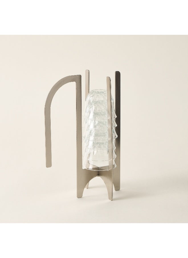 Dallaty Dallaty silver metal saudi coffee cup holder 14.5*8.5*21.5Hcm  - Image 1