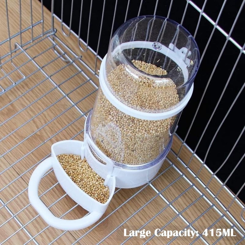 Yamibobo 2Pcs/Set Automatic Bird Cage Feeder Bird Food Feeder Water Bottle with Clip Parakeet Food Dispenser for Cage Bottle Cup Bowls for Pet Parrot Cage - Image 3