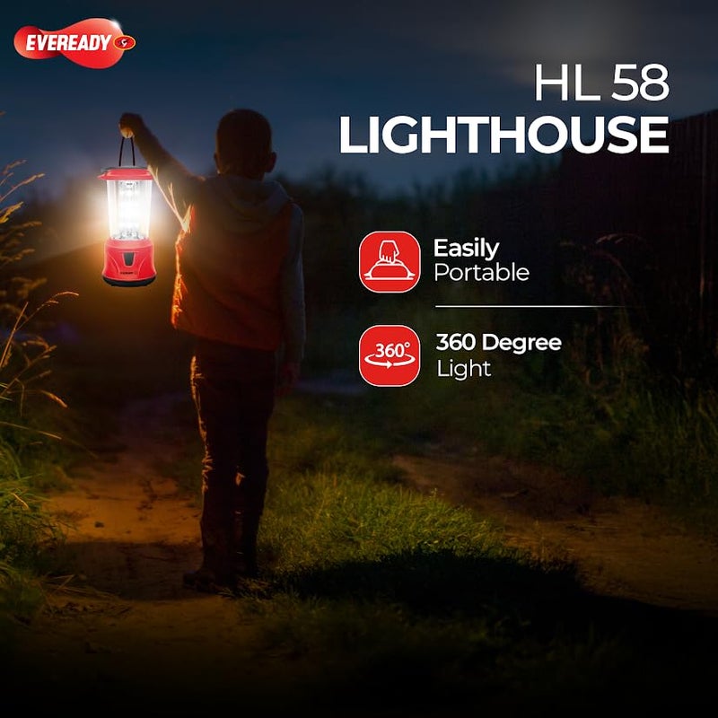Eveready HL58, Rechargeable 4.8W Emergency Lantern, Overcharge & Deep Discharge Protection, Easy Plug & Play Charging, 360° Lighting - Image 3