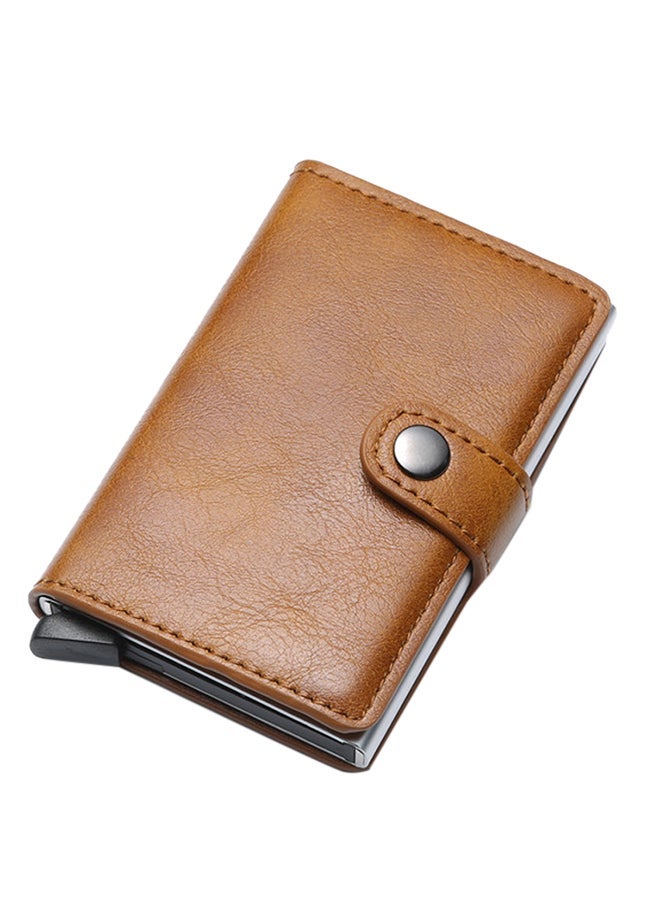NIBEMINENT Rfid Blocking Card Holder Brown