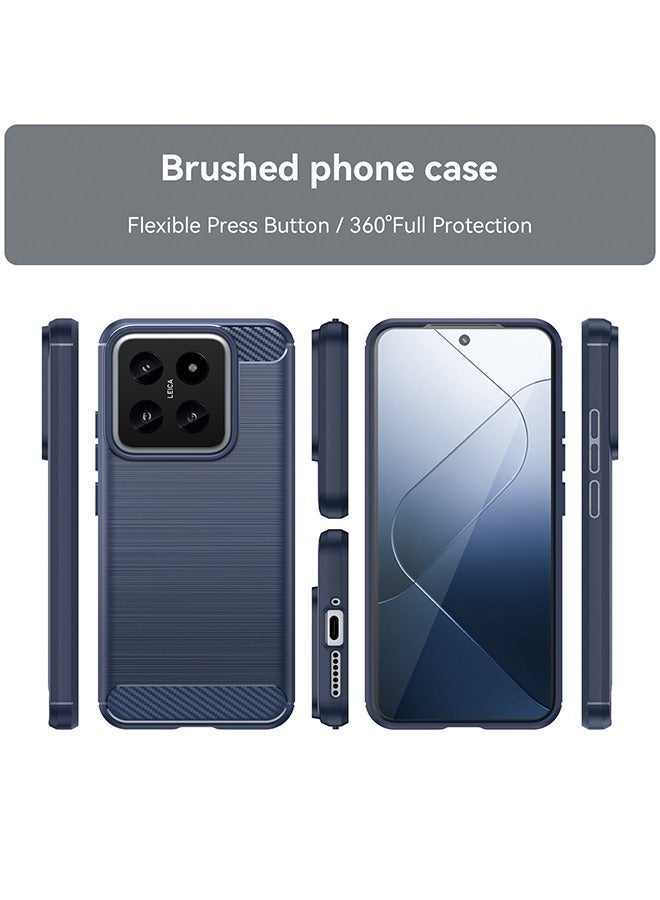 X-level Xiaomi 14 Case Cover with Soft TPU Carbon Fiber Texture Anti-Scratch Shockproof Slim Anti-Drop Bumper Back Cover Comfortable Touch shell Phone Accessory for Xiaomi 14 5G - Image 2