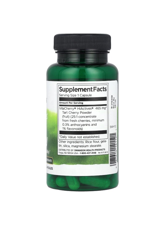 SWANSON سوانسون، هاي أكتيفز® الكرز الحامض، 465 ملغ، 60 كبسولة - Image 2